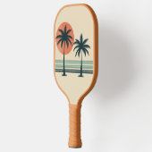 Retro/ tropische palmboom pickleball paddle (Links)