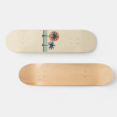 Retro/ tropische palmboom skateboard (Horizontaal)