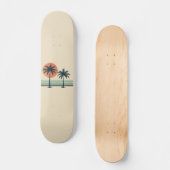 Retro/ tropische palmboom skateboard (Voorkant)