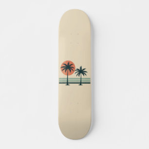 Retro/ tropische palmboom skateboard