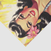 Retro Tropische Zomer Pin Up Tissuepapier (Detail)