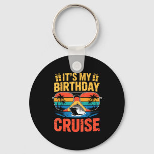 Retro tropische zonsondergang oceaan vakantie verj sleutelhanger