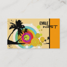 Retro Tropix-Visitekaartjes Visitekaartje