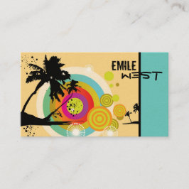 Retro Tropix-Visitekaartjes Visitekaartje