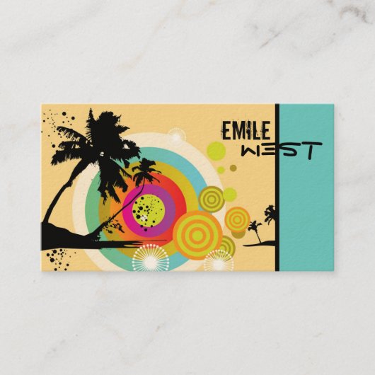 Retro Tropix-Visitekaartjes Visitekaartje (Voorkant)