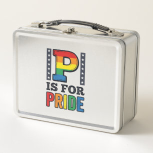 Retro trots Letter P Regenboog Shirt Ontwerp_1