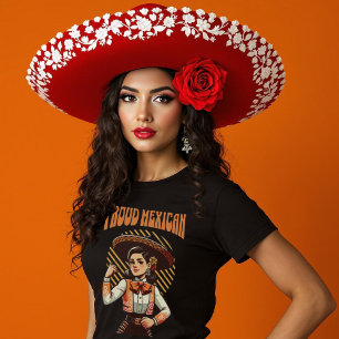 Retro Trots Mexicaanse Mariachi Spaans erfgoed T-shirt