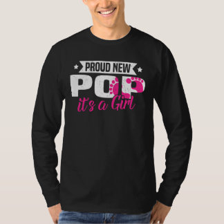Retro Trots Nieuwe Pop Het is een meisje Gender Re T-shirt
