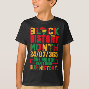 Retro Trots op Zwarte Erfgoed Zwarte Geschiedenis T-shirt