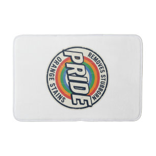Retro trots protest regenboog badge vector ontwerp badmat