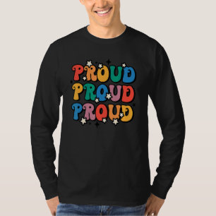 Retro trots regenboog Lgbt vlag Gay Lesbisch Bi Lg T-shirt