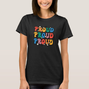 Retro Trots Regenboog Lgbt Vlag Homoseksueel Lesbi T-shirt