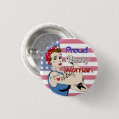 Retro Trotse Smerige anti-Troef van de Button van (Voorkant /achterkant)