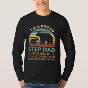 Retro trotse stiefvader van een geweldige bonusdoc t-shirt