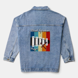 Retro Trotse Xylophone Speler Xylophonist Denim Jacket