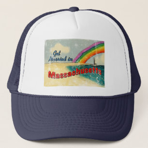 Retro Trouwen in Massachusetts Trucker Pet