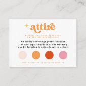 Retro Trouwjurk Dress Code Invoegen Informatiekaartje (Voorkant)