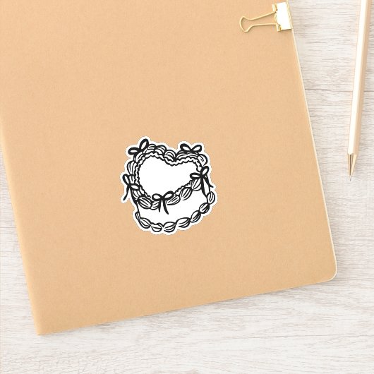 Retro Trouwtaart Sticker (Notitieboek)