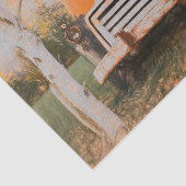 Retro Truck  Rusty Brown Rustic Herfst Tissuepapier (Detail)