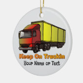 Retro Trucker 2 Keramisch Ornament (Links)