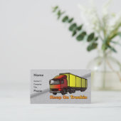 Retro Trucker 2 visitekaartjes (Staand voorkant)