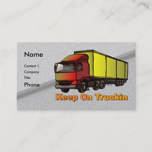 Retro Trucker 2 visitekaartjes (Voorkant)