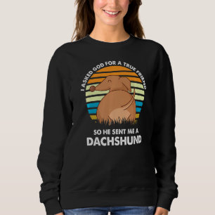 Retro True Friend Dachshund Dogs Lover Hondenras P Trui