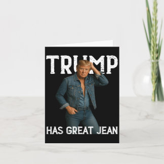 Retro Trump heeft een mooie jeans Kaart