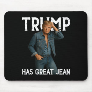 Retro Trump heeft een mooie jeans Muismat