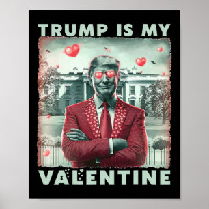 Retro Trump Is My Valentine Trump Valentijnsdag 2 Poster