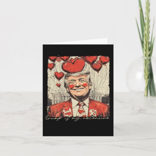 Retro Trump Is My Valentine Trump Valentijnsdag Kaart (Voorkant)