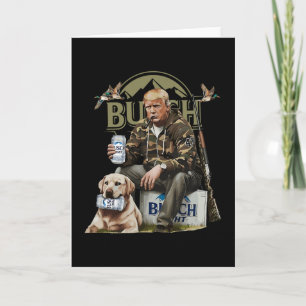 Retro Trump Jacht Hert Grappig Bier Drinken Bier Kaart