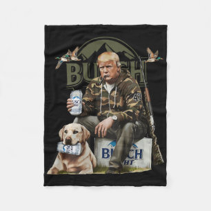 Retro Trump Jacht Herten Grappig Drink Beer Hunti Fleece Deken