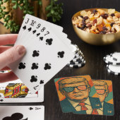 Retro Trump kaarten spelen (Insitu)