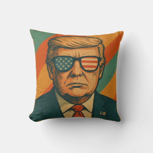 Retro Trump Kussen (Voorkant)
