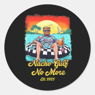 Retro Trump Nacho Golf Niet Meer Golf Van Est 2025 Ronde Sticker