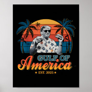 Retro Trump Shirt Golf van Amerika EST 2025 Poster