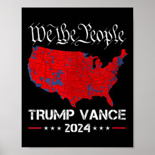 Retro Trump Vance 2024 Wij het volk kiezen Poster