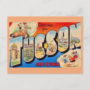 Retro Tucson Arizona ansichtkaart Briefkaart