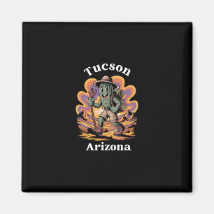 Retro Tucson Arizona Wandelroute Avontuur Cactus Magneet