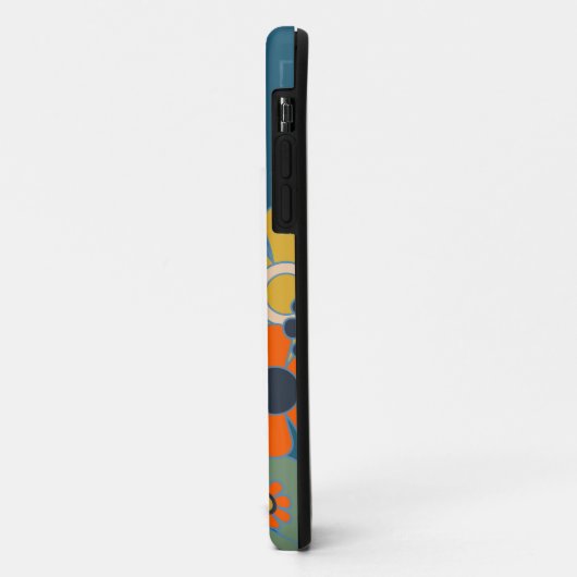 Retro Tuin Bloempatroon met Initialen Case-Mate iPhone Case (Achterkant/links)