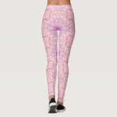 Retro tuinbloemen in roze leggings (Achterkant)