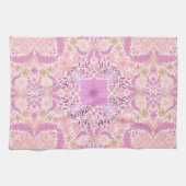 Retro tuinbloemen in roze theedoek (Horizontaal)