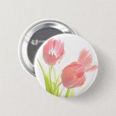 Retro tulip Button pin Badge (Voorkant /achterkant)