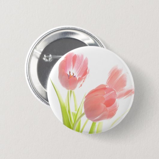 Retro tulip Button pin Badge (Voorkant /achterkant)