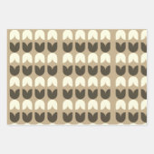 Retro Tulip Fall Colors Wrapping Gift Paper (Voorkant)