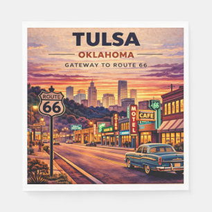 Retro Tulsa Oklahoma Route 66 reisscène Servet