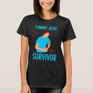 Retro Tummy Ache Overlevende Maagpijn Prikkelbare T-shirt