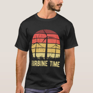 retro Turbine Time Wind Turbine Energy Win T-shirt