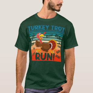 Retro TURKEY TROT RUN Funny Thanksgiving T T-shirt